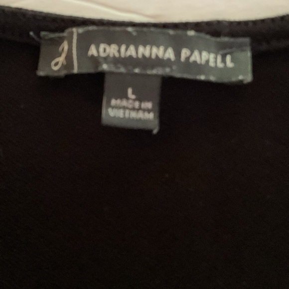 Black Sleeveless V-neck Ruffle Top L - Picture 3 of 5